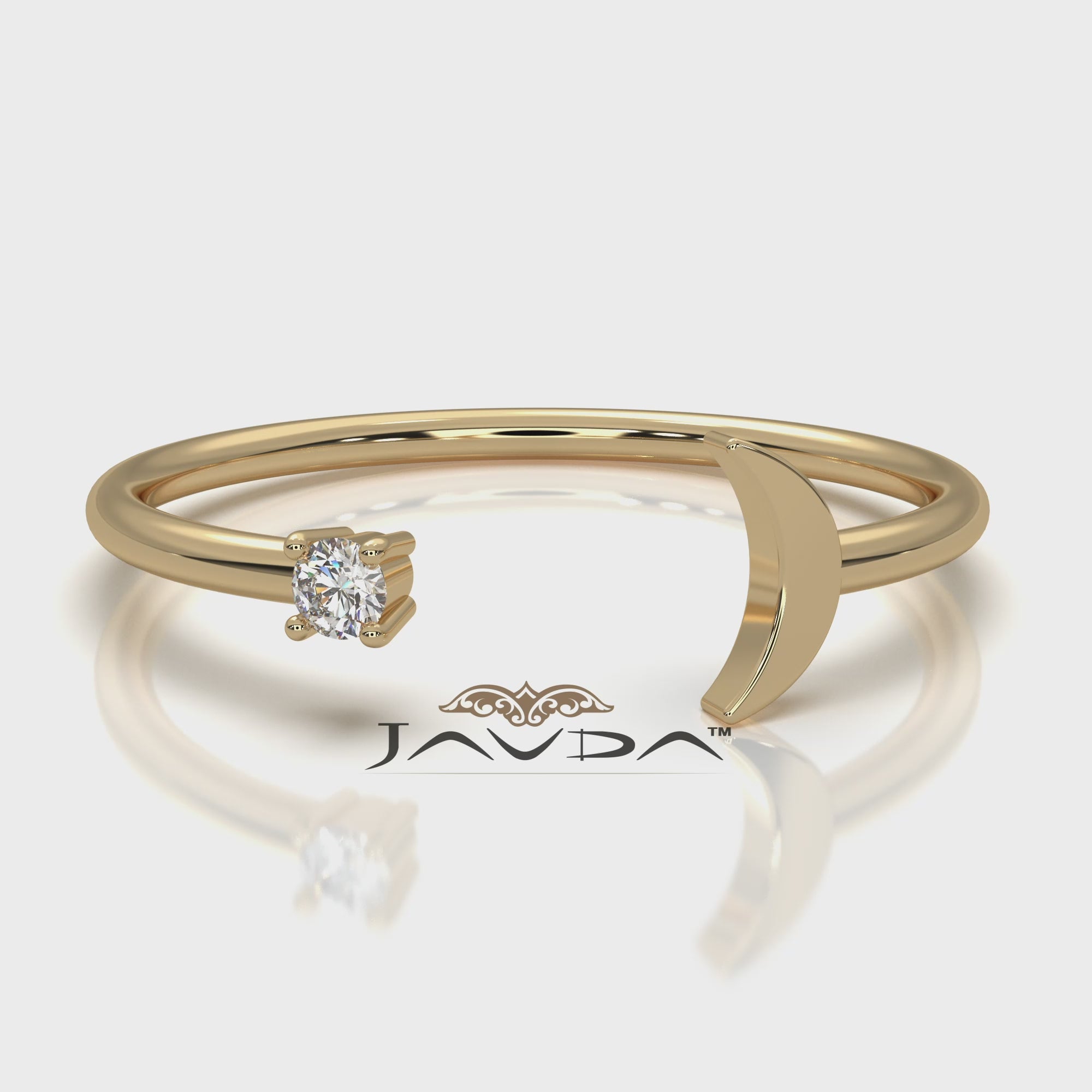 Stackable Petite Prong Set Round Lab Diamond Fashion Ring 0.03ctw.